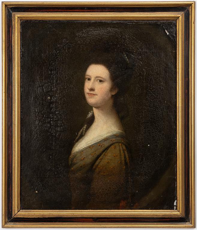 Engelsk skola, 1700-tal. Damporträtt i profil.