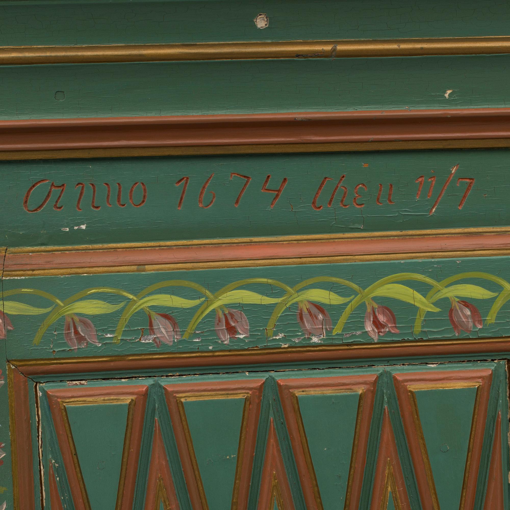 A second half of the 19th century wall cabinet with stand.