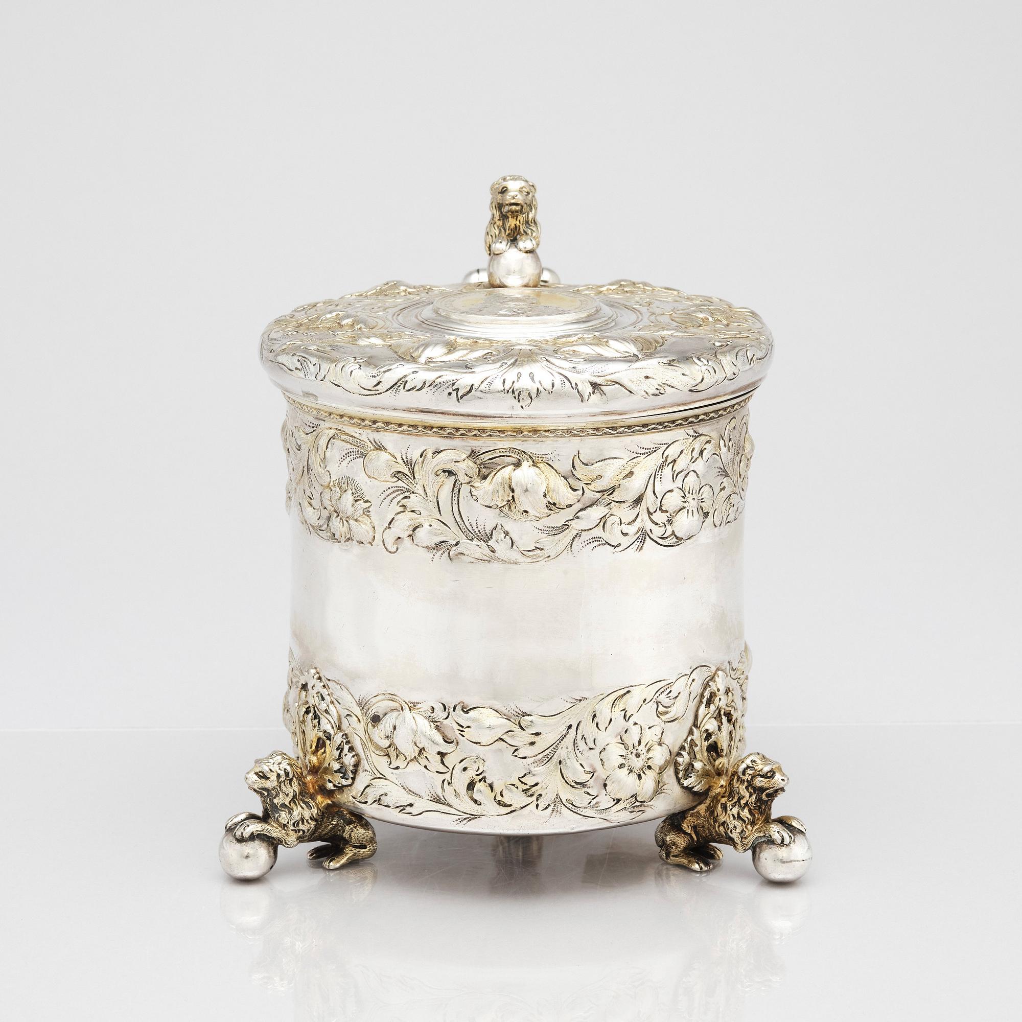 A Swedish Baroque parcel-gilt silver tankard, mark of Baltzar Ekeström, Halmstad 1768.