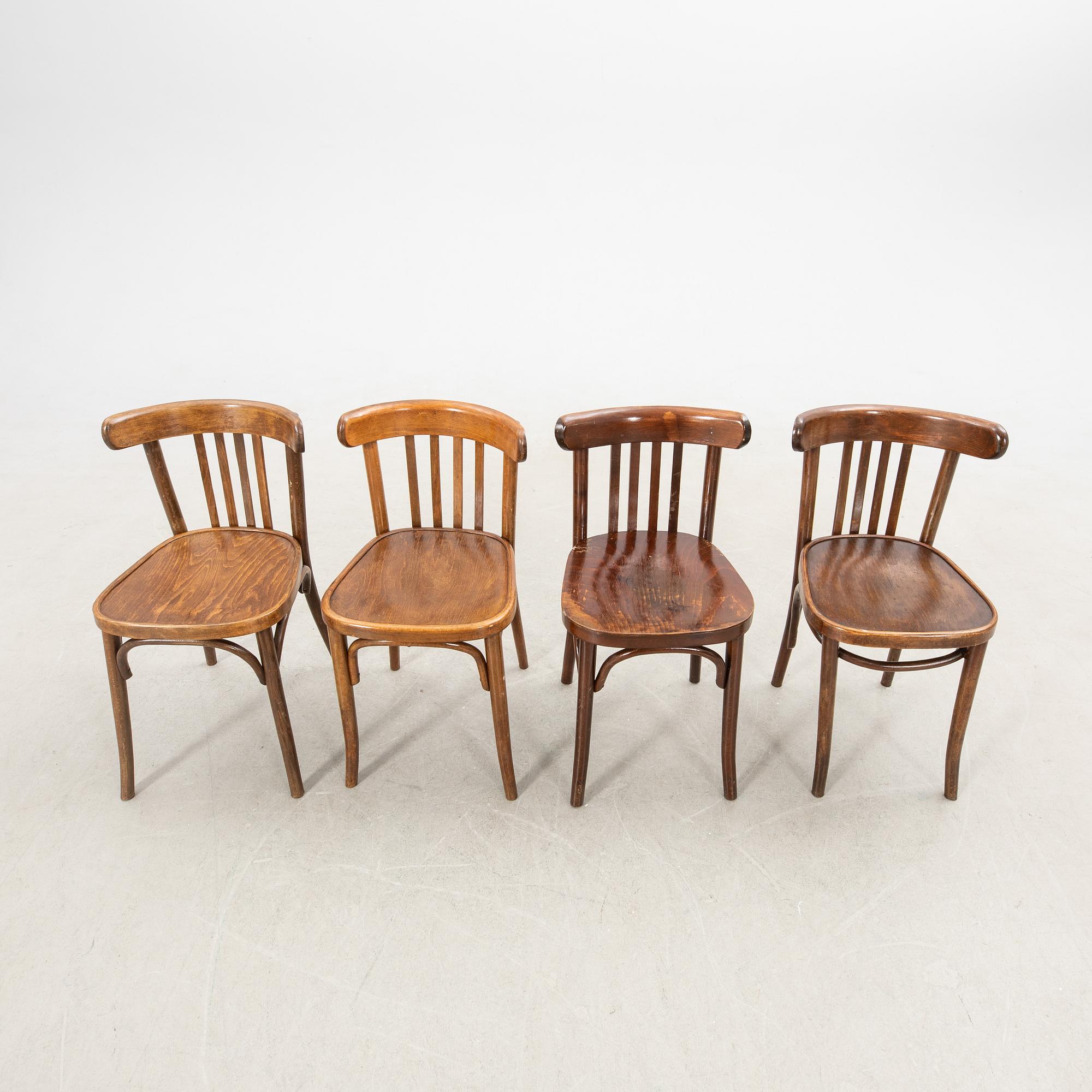 Stolar, 4 st, snarlika, 1900-talets första hälft.