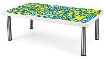 A Per Holknekt painted sofa table, Sweden 2000.