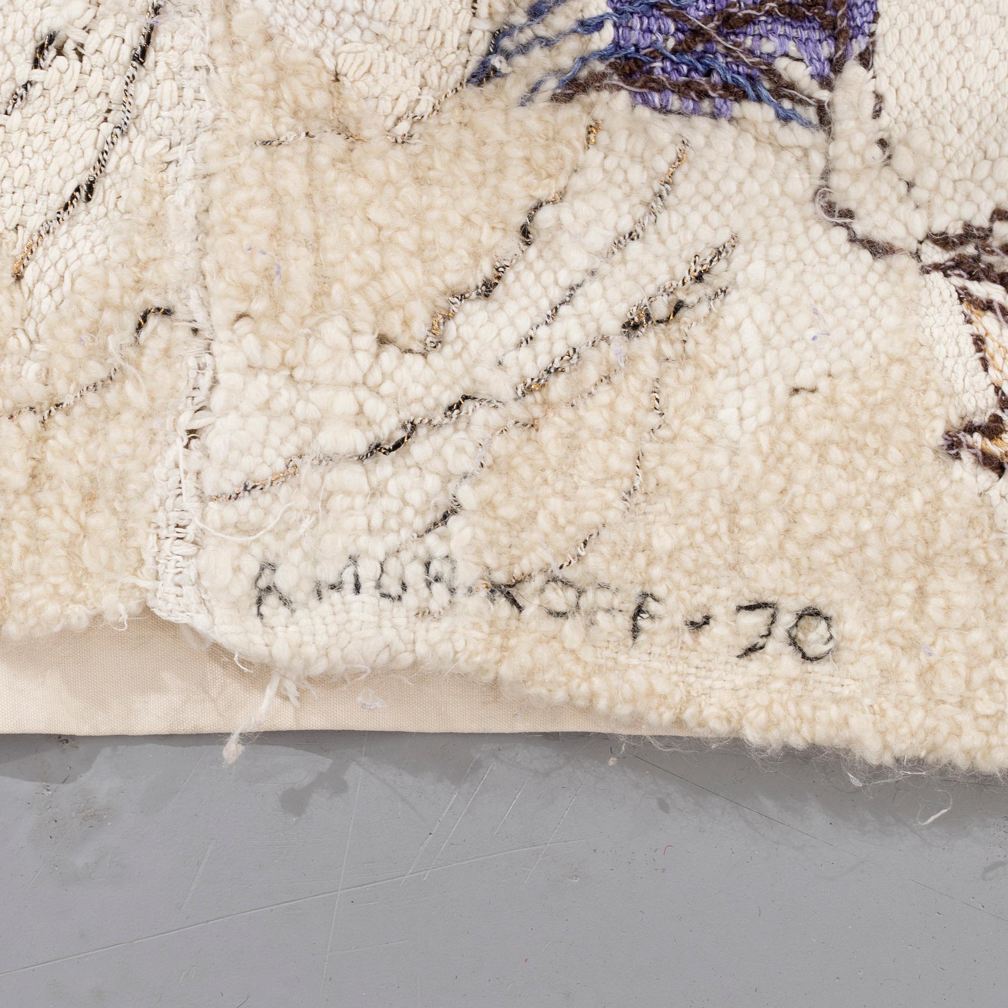 A TEXTILE, mixed techniques, ca 88 x 307,5 cm, signed R. MURIKOFF -70.