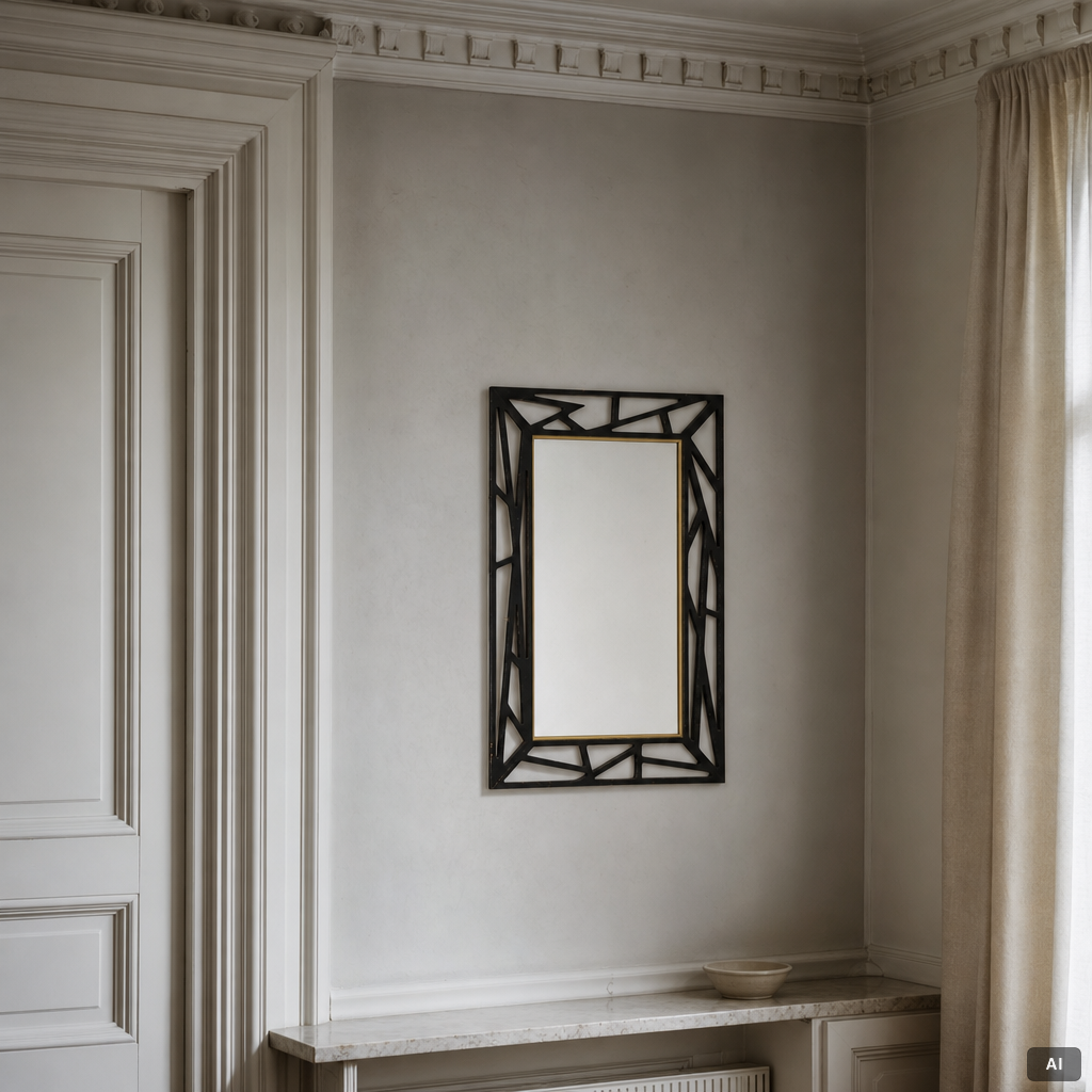 Eden Gustaf Spegelfabrik, A 'Konkret' mirror, Swedish Modern, 1950s.