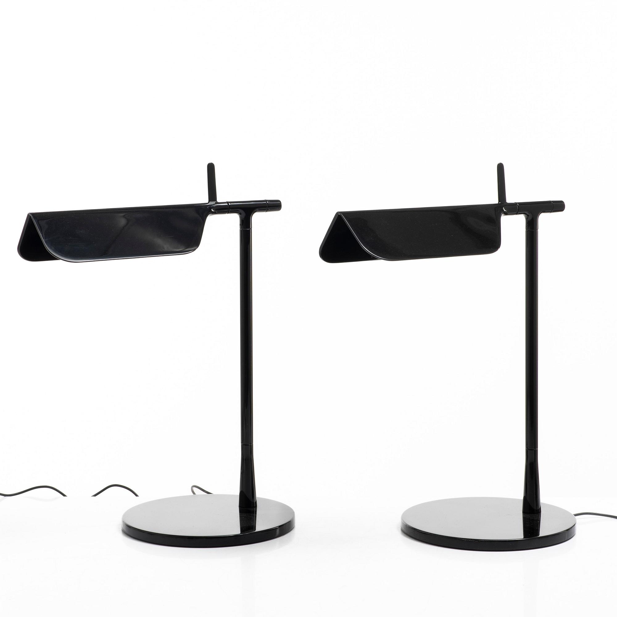 Table lamps, a pair, "Tab T", Flos.