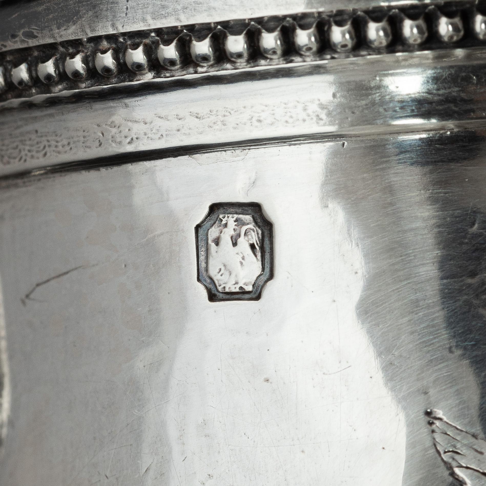 A French silver jug, mark of Jean-Pierre Nicolas Bibron, Paris (active circa 1798-1809).