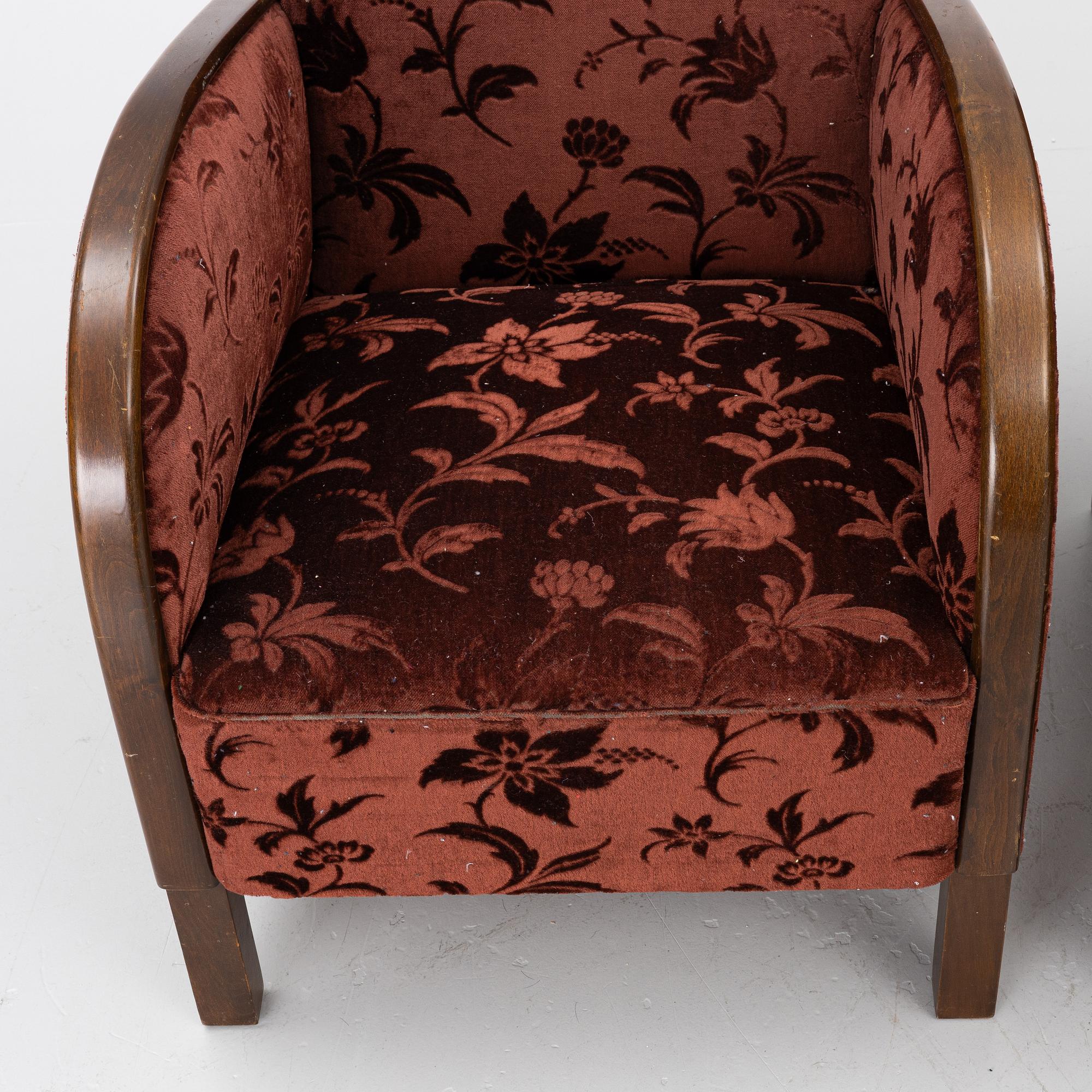Fåtöljer, ett par, Art Deco, 1920-tal.