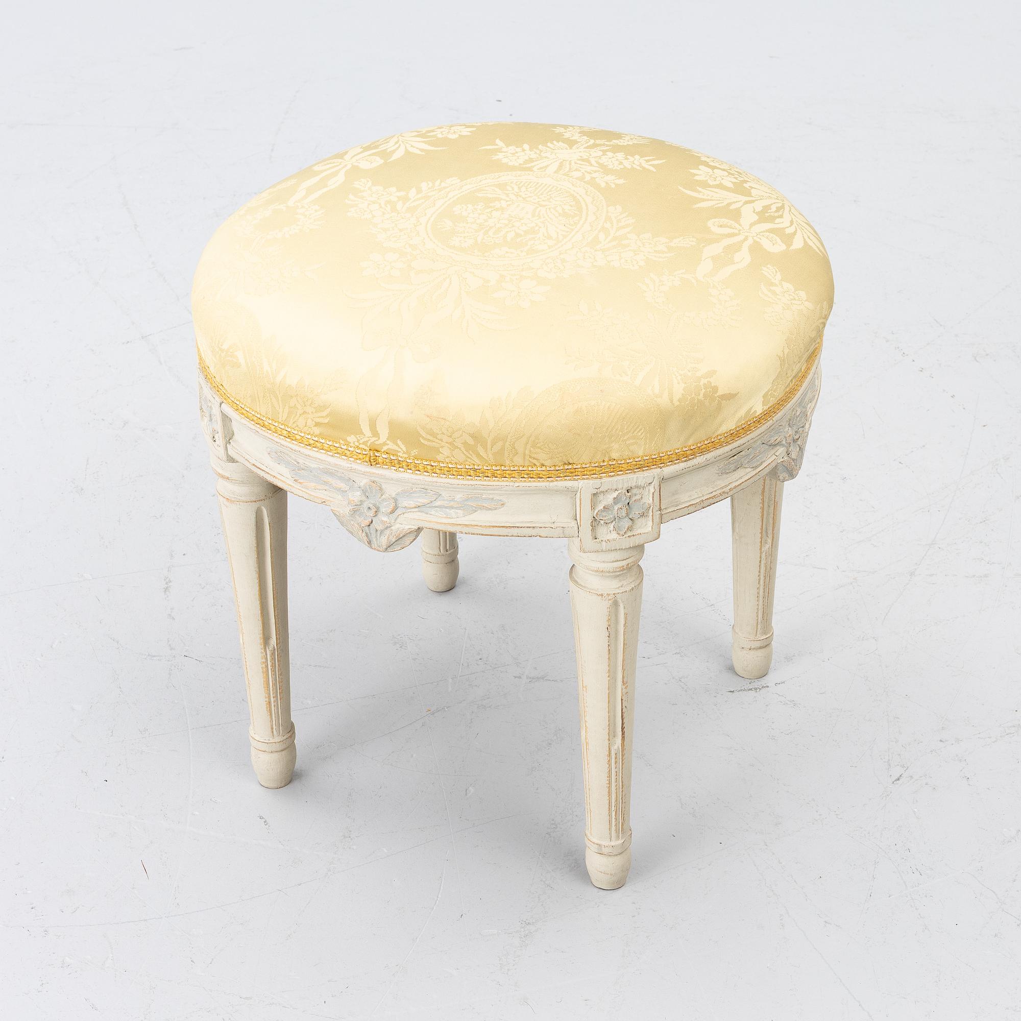 Gustavian stool, late 18th century.