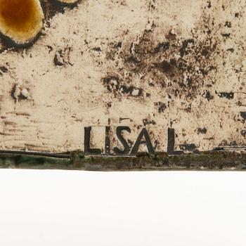 Lisa Larson, Wall reliefs, 2 pcs, stoneware, Gustavsberg.
