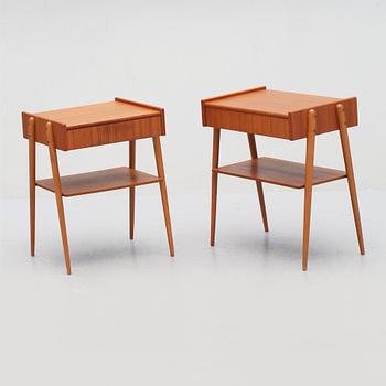 SÄNGBORD, ett par, AB Carlströms & CO Möbelfabrik, 1950/60-tal.