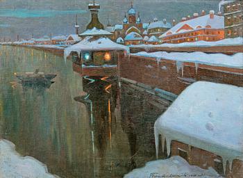 193. Ivan Silych Goriushkin-sorokopudov, TOWN AT NIGHT.