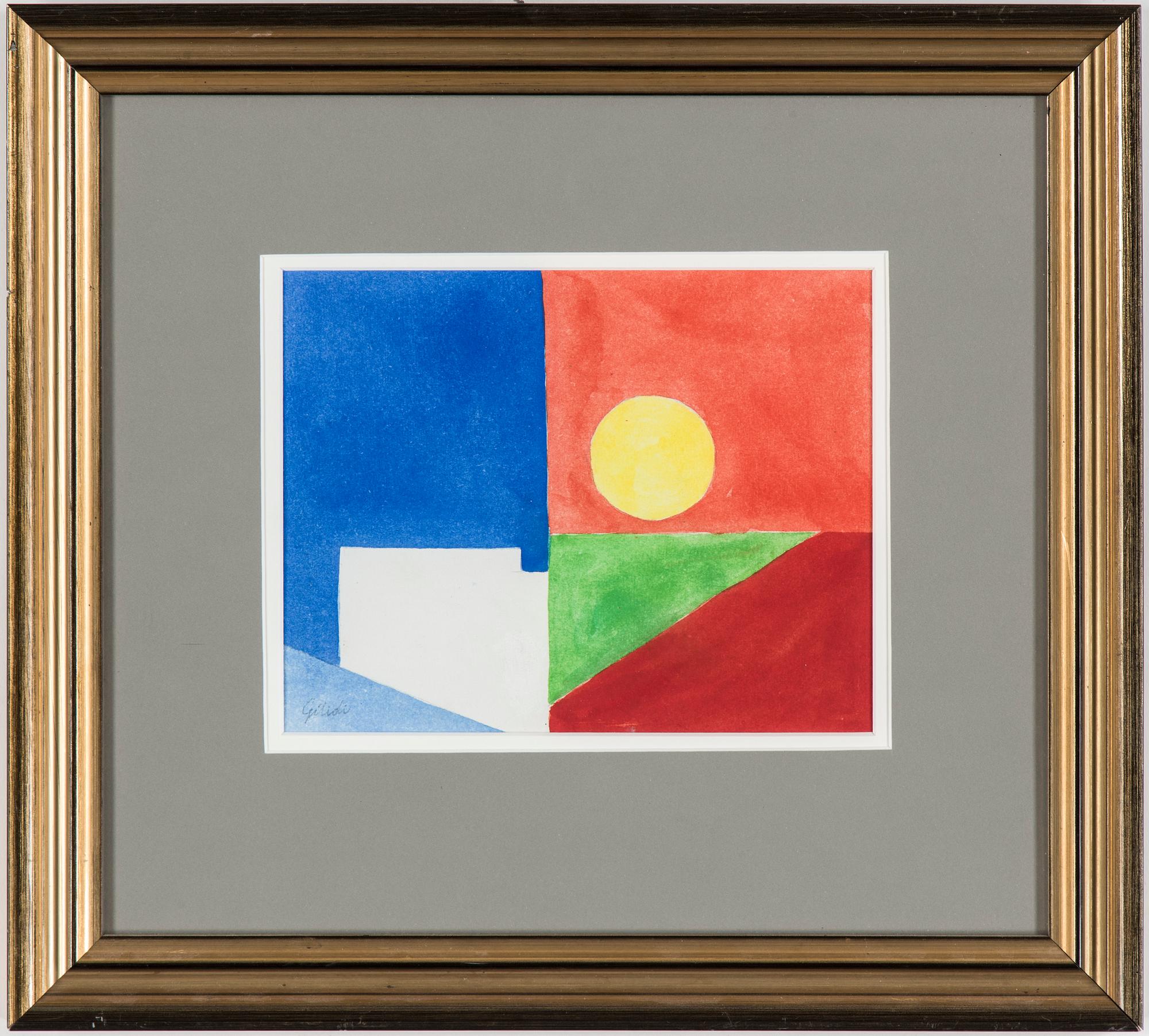 ÉMILE GILIOLI, gouache, signed Gilioli.