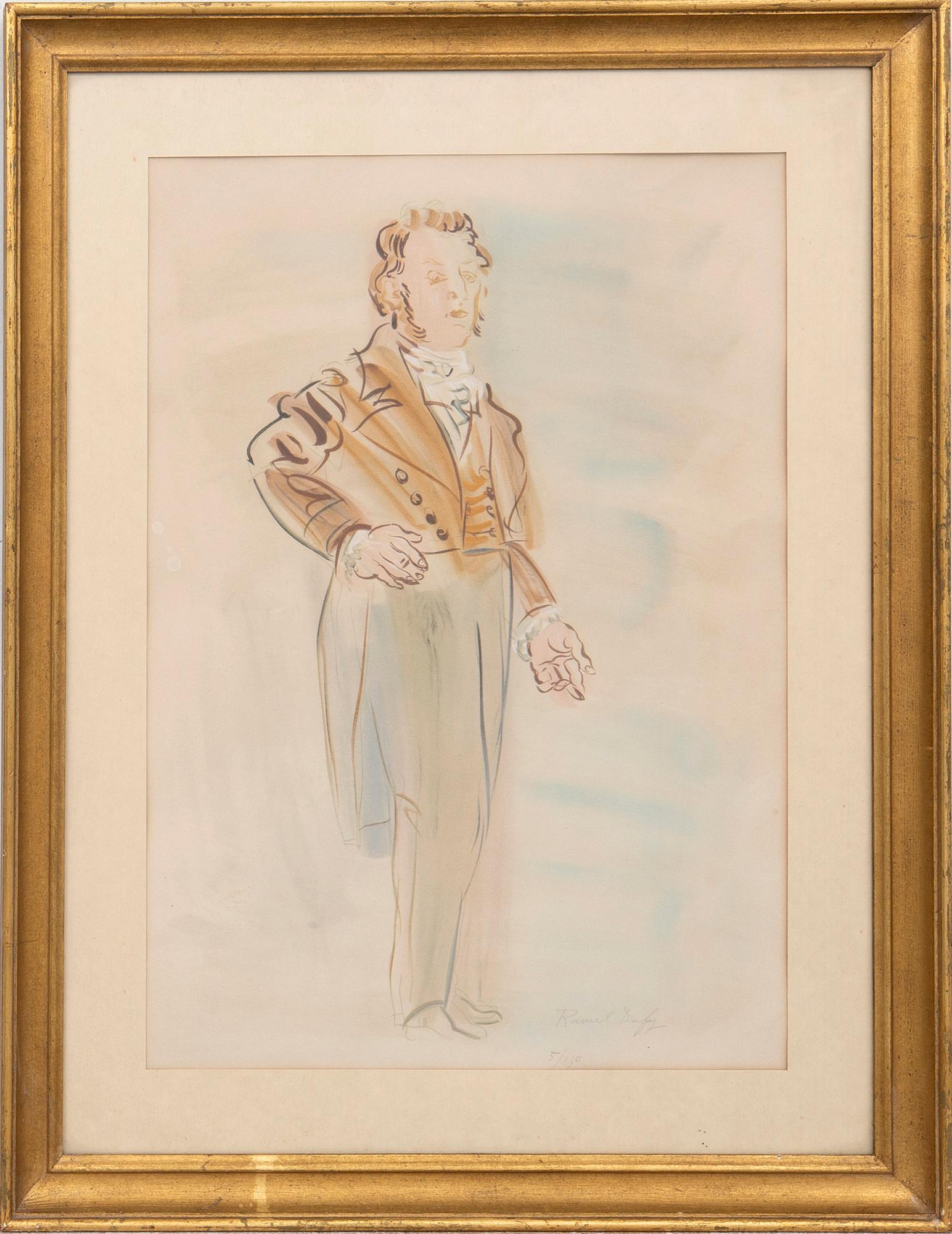 Raoul Dufy, André-Marie Ampère, colour lithograph.