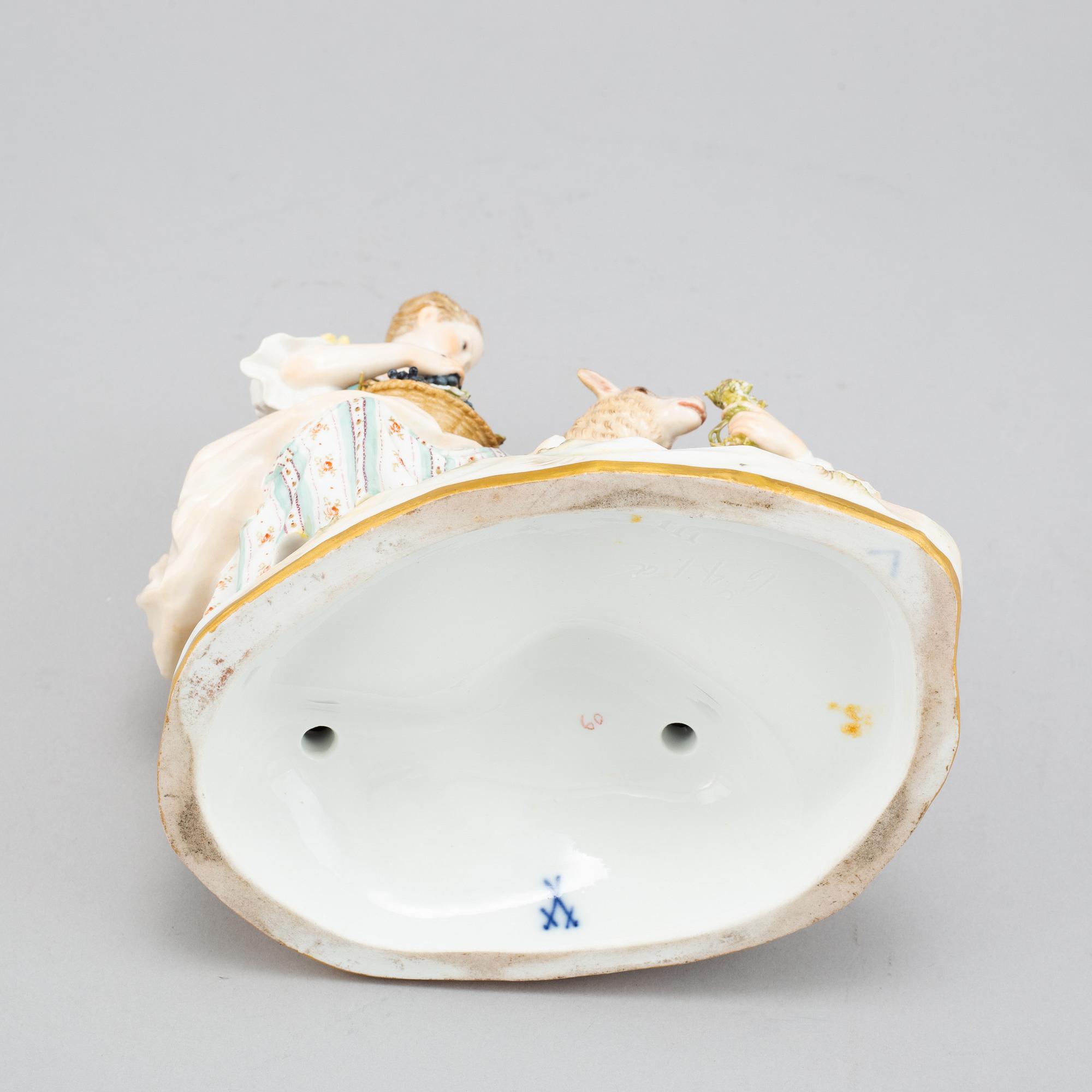 A Meissen porcelain figure group, circa 1890.