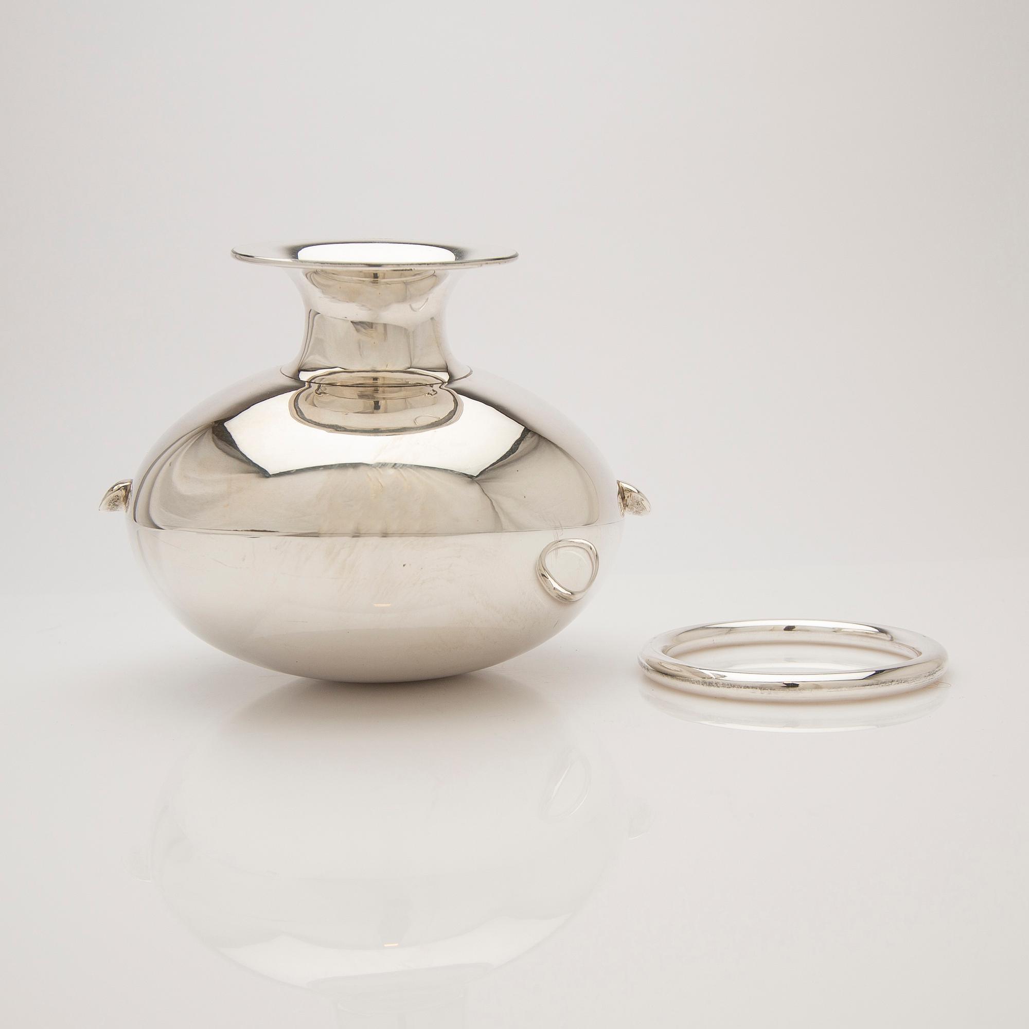 Decanter, sterling silver, Mexico.