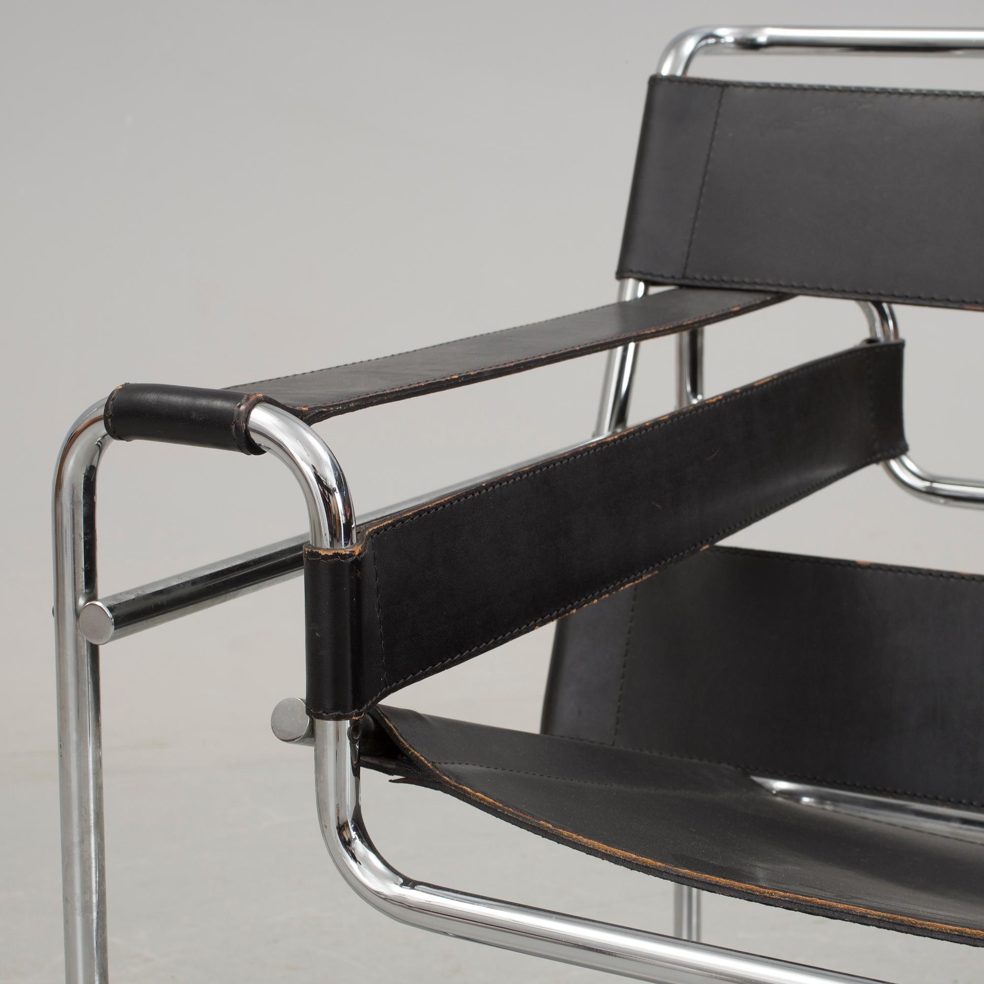 A "Wassily" chair by Marcel Breuer, Gavina, 1970s.