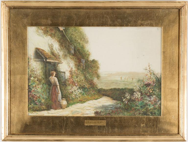 FREDERICK HINES, attributed to, watercolour on paper, signed Fred Hines and dated 1919.