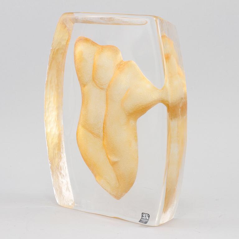 OBJEKT, glas, Erika Höglund, Målerås, signerad, sent 1900-tal.