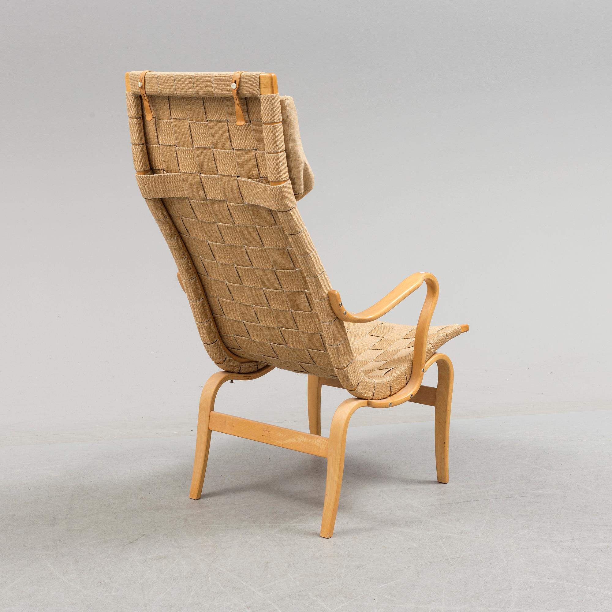 An armchair "Eva Hög", by Bruno Mathsson, 1972.