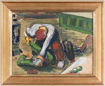 ALBIN AMELIN, blandteknik, signerad och daterad 1929.