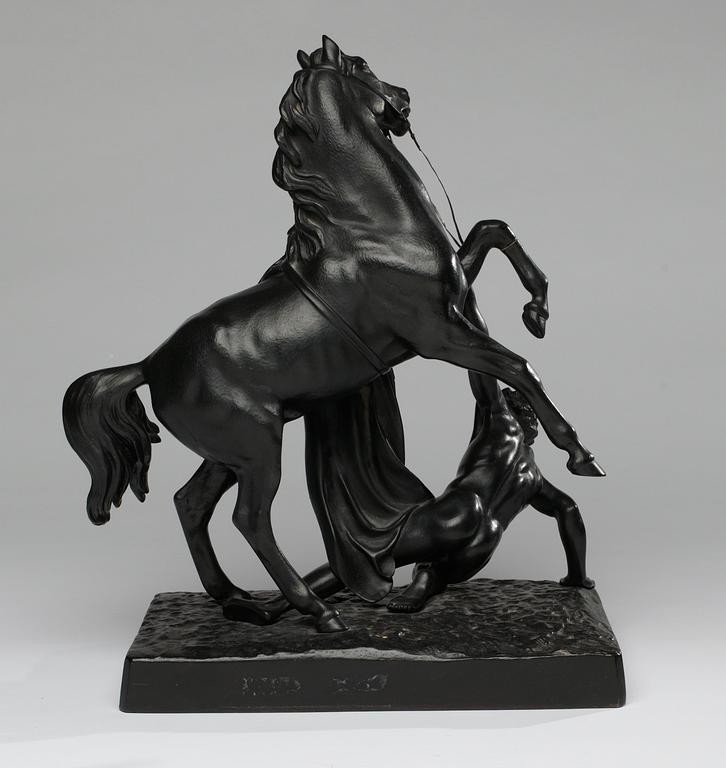Petr Klodt Efter, Stegrande häst och mansfigur.