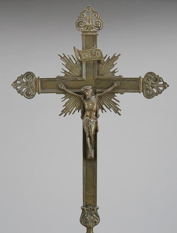 KRUCIFIX, mässing, 1900-tal.