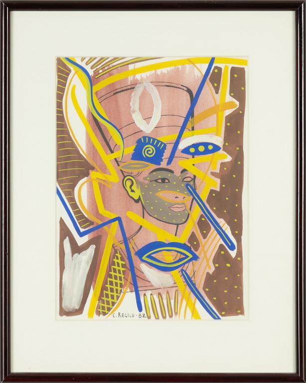 Carsten Regild, akvarell, signerad och daterad -82.