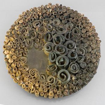 Vivi Calissendorff, a stoneware wall relief, signed, 1971.
