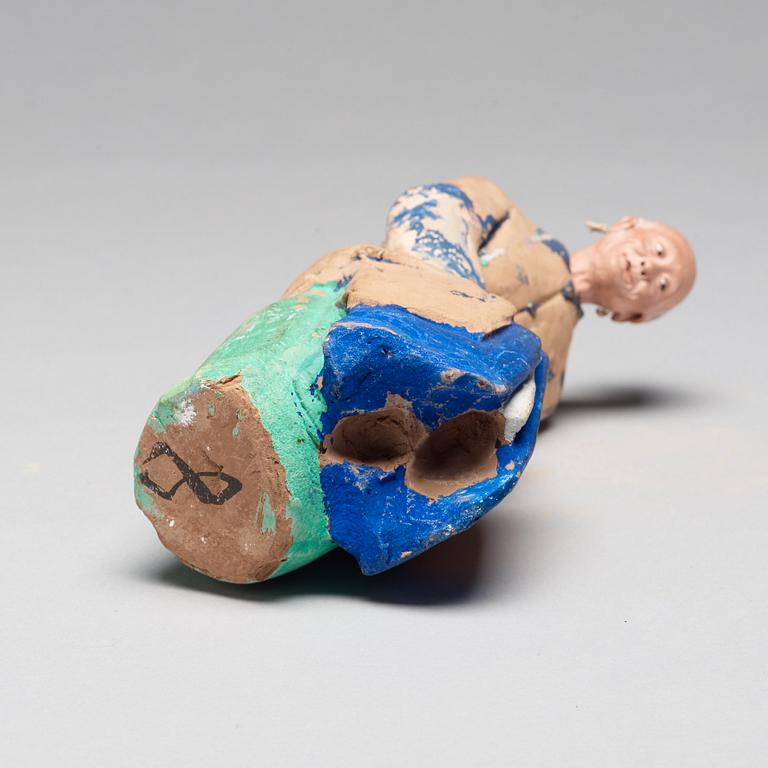 SKULPTUR, lera. Qingdynastin, 1800-tal.