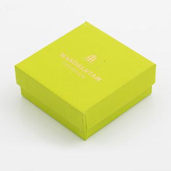 Earrings, Mandelstam, in the form of a hummingbird, silver and 18K gold, enamel and pink opals.