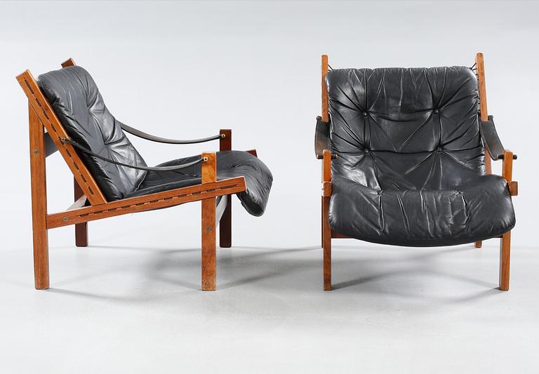 A pair of arm chairs by Torbjörn Afdal, "Hunter", Stranda industri, Bruksbo, Norway, 1960/0s.
