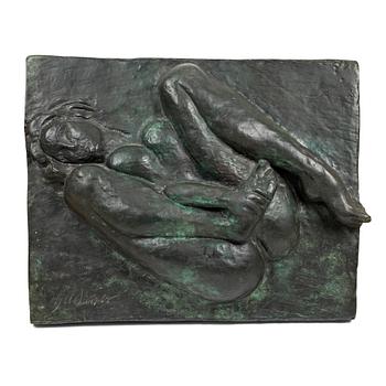 Gudmar Olovson, relief/skulptur. Signerad. Numrerad. Gjutarstämpel, Brons, höjd 83 cm, längd 64 cm.