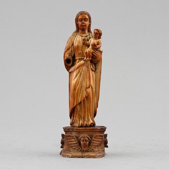 FIGURIN, ben och trä, möjligen 1700-tal.