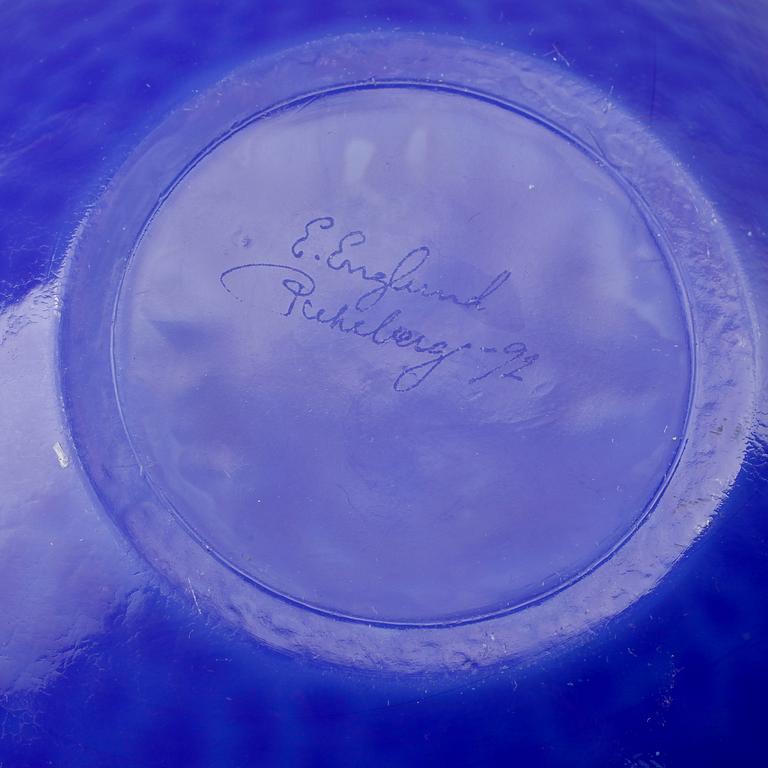 SKÅL, glas, Eva Englund för Pukeberg, signerad och daterad, 92.