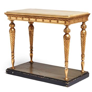 33. A late Gustavian early 19th century console table.