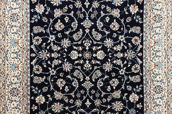 A part silk Nain rug, 9LA, c. 302 x 198 cm.