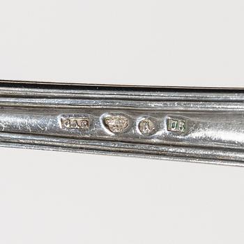 Dinner spoons, 12 pcs, as well as tea spoons, 12 pcs, silver, old French, mostly CF Carlman, Stockholm 1897-1898.