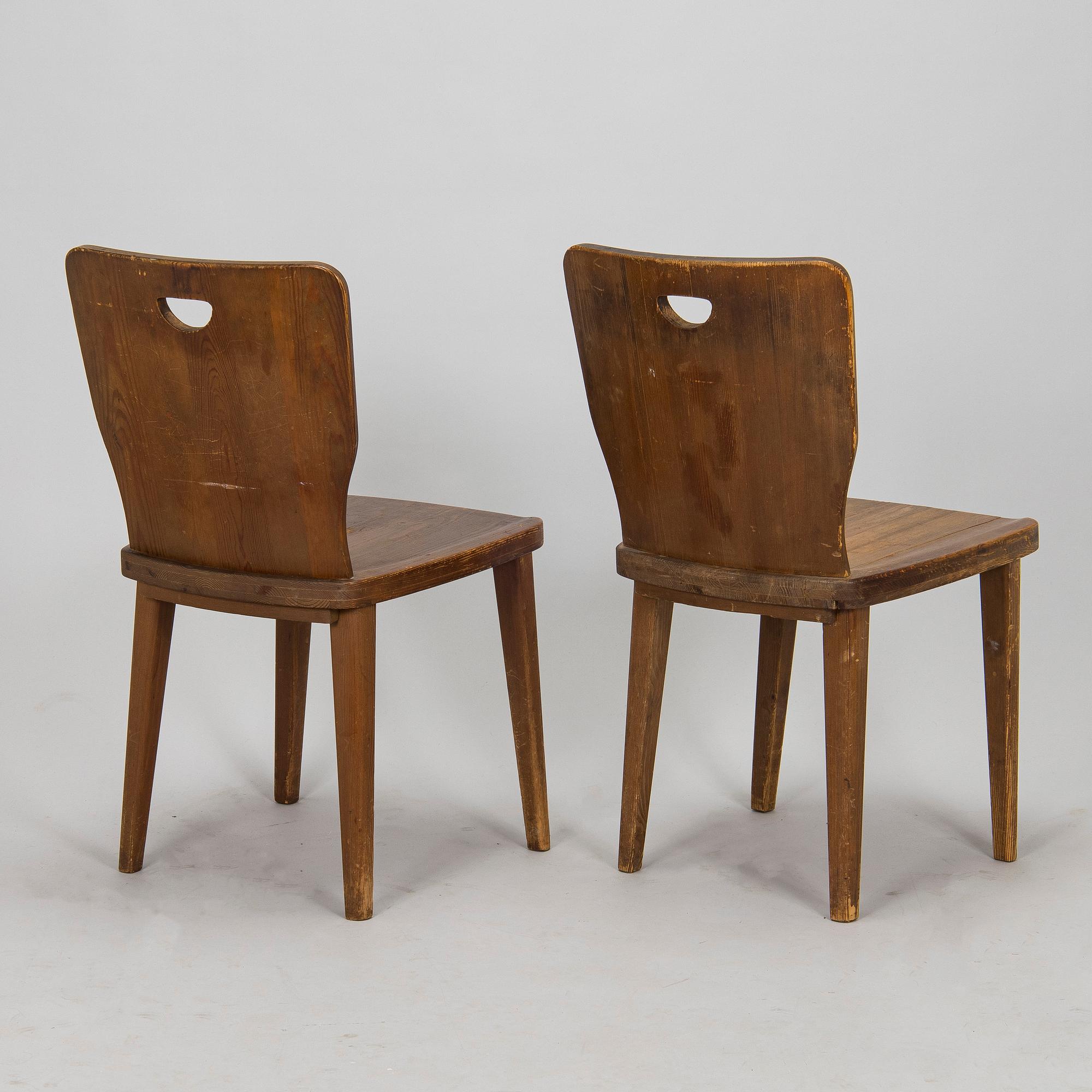 Werner West, a set of four 1930s 'Leo' chairs for Oy Stockmann Ab, Keravan puusepäntehdas, Finland.