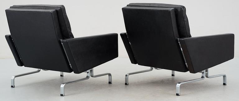 POUL KJAERHOLM, fåtöljer, ett par "PK-31", E Kold Christensen, Danmark.