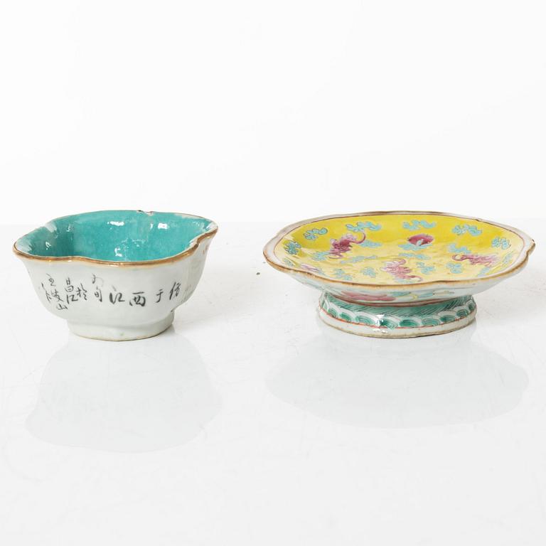A group of  Chinese famille rose porcelain, around 1900.