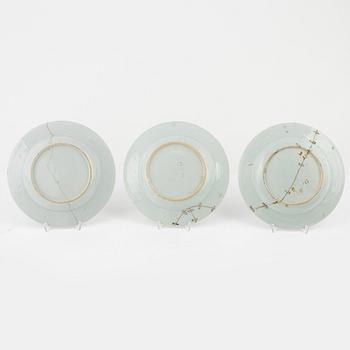 A set of five odd famille rose dishes, Qing dynasty, Qianlong (1736-95).