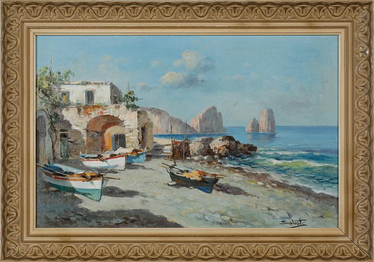 GIUSEPPE SALVATI, olja på duk, signerad.