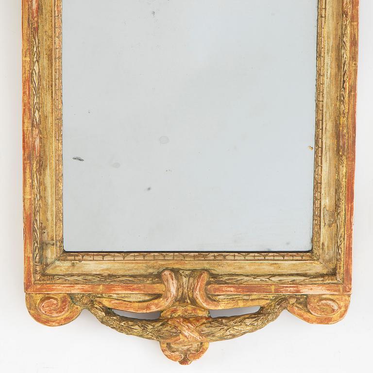 A Gustavian mirror by Carl Gustaf Fyrwald, active in Stockholm 1750-1825.