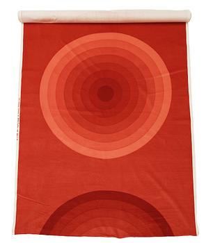 125. Verner Panton, CURTAIN AND FABRICS, 3 PIECES.  Cotton velor. A variety of nuances and patterns. Verner Panton.