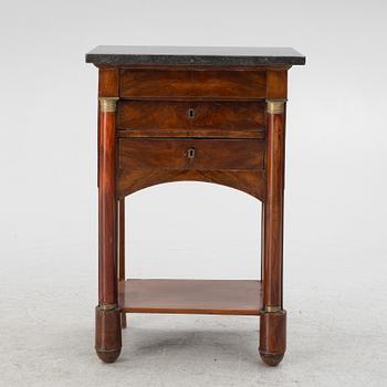 Bedside table, late Empire, mid-19th century.