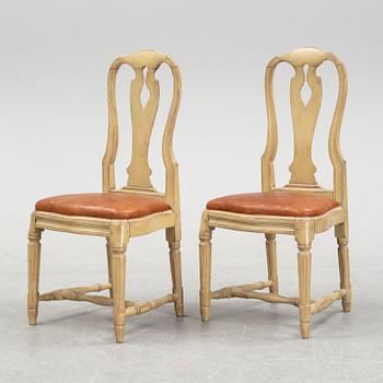 A pair of transition chairs, second half of the 18th Century.