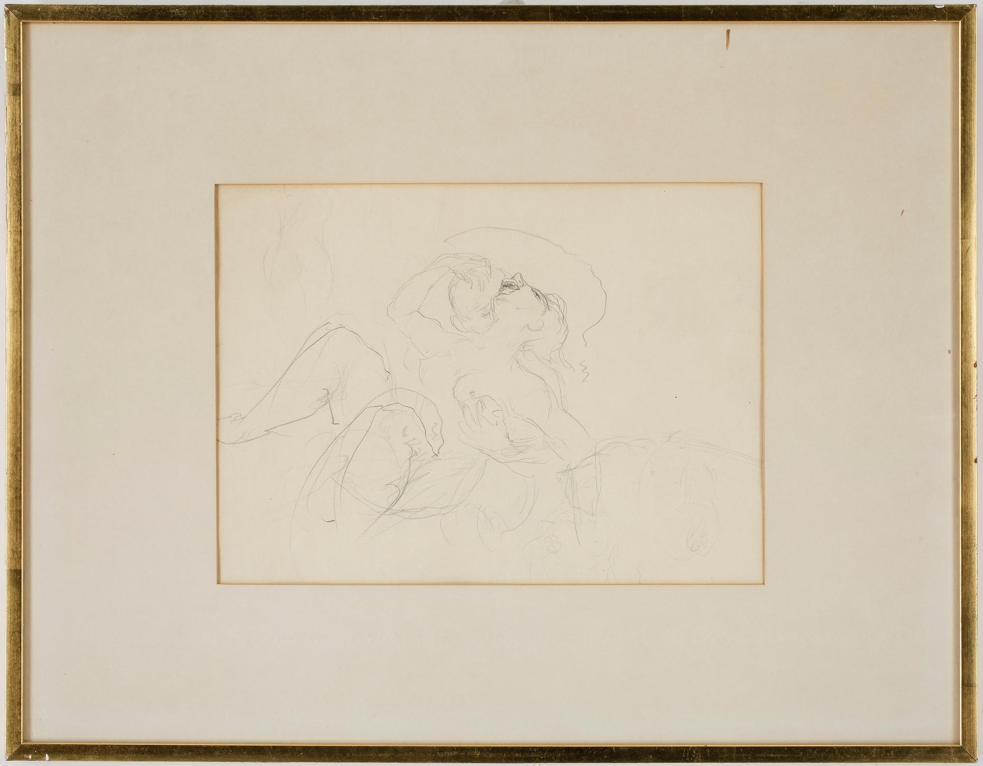 LOVIS CORINTH, tillskriven, teckning, osignerad. Stämplad Atelier Lovis Corinth.