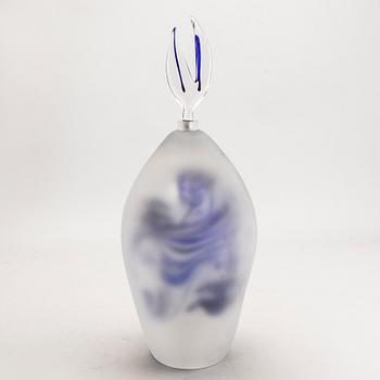 Hanne Dreutler, Arthur Zirnsack, "Drop", glass, grail Studio Åhus, signed, numbered and dated.