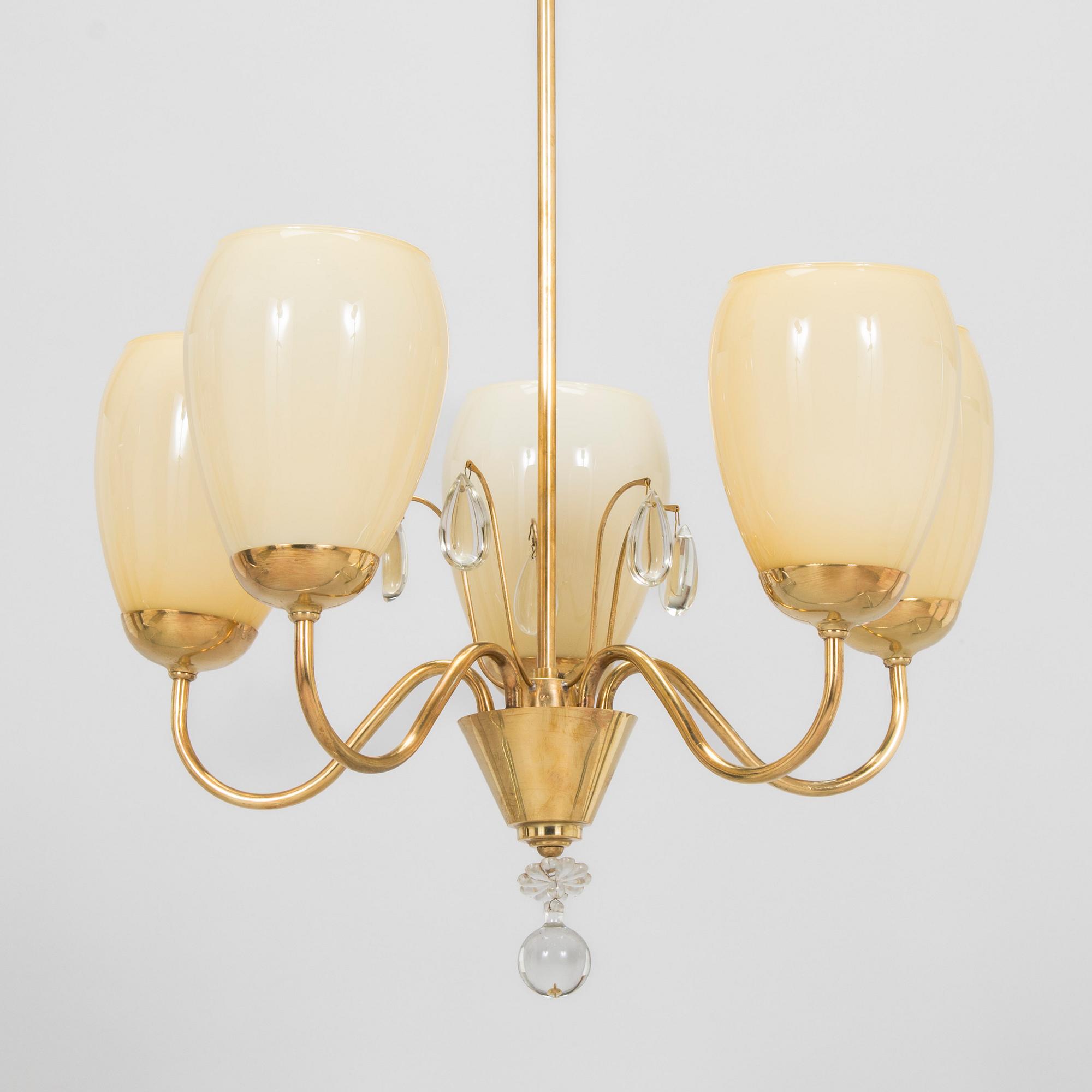 A mid-20th century ceiling light, model 50613, Sievä for Idman, Finland.