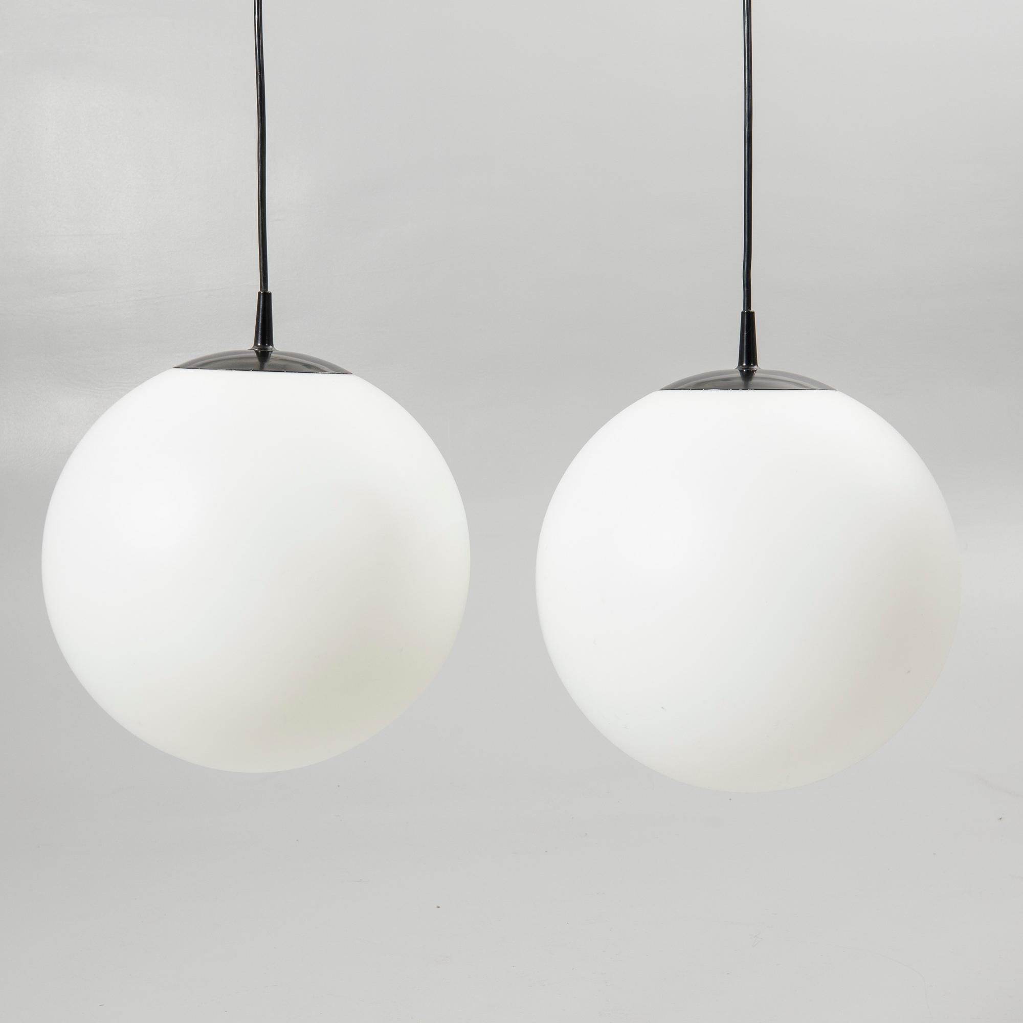 Ceiling lamps, a pair, 20th century, Putzler, Germany.