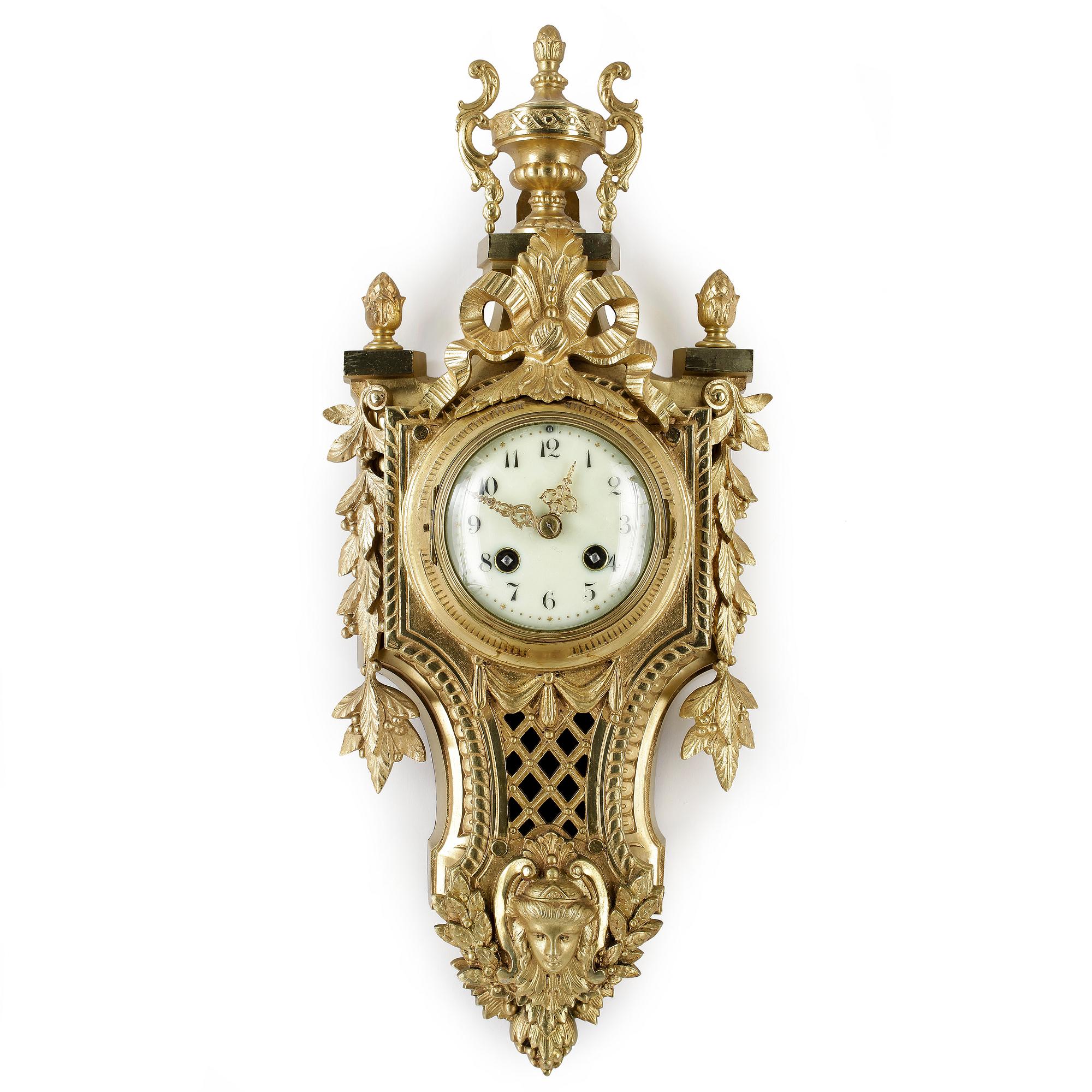 VÄGGPENDYL, Louis XVI-stil, Japy & Frérès, Frankrike. 1900-tal.